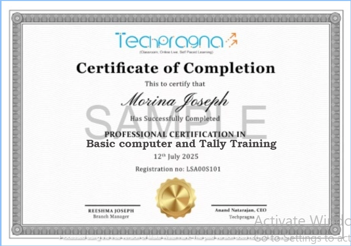 Best Software Training Institute for Basics of Computers & Tally